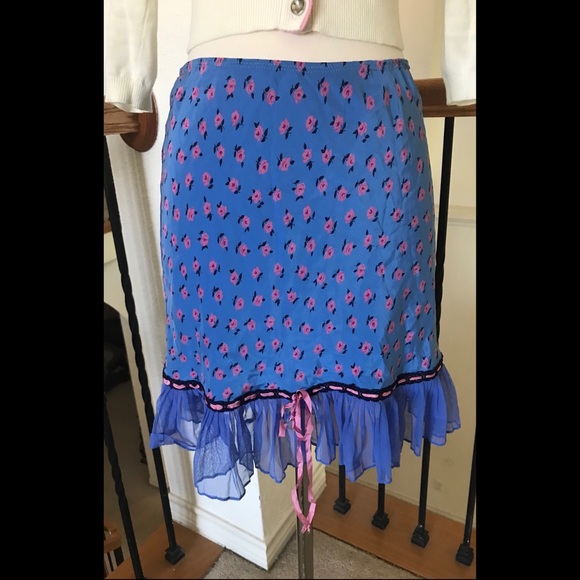 Vintage Betsey Johnson Floral Skirt S - Picture 3 of 4